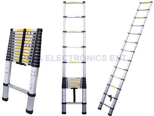 12.5&#039;ft Portable Aluminum Telescopic Telescoping Ladder Extendable Extend Fold