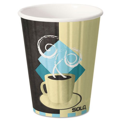 &#034;Duo Shield Hot Insulated 12oz Paper Cups, Beige, 40/pack&#034;