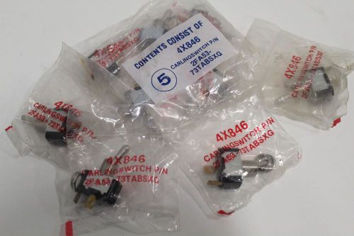 Lot of 9) Carling Technologies SPST 2FA53-73TABSXG On/Off Toggle Switch 15A 125V