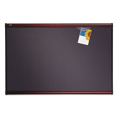 Prestige Bulletin Board, Diamond Mesh Fabric, 48 x 36, Gray/Mahogany Frame