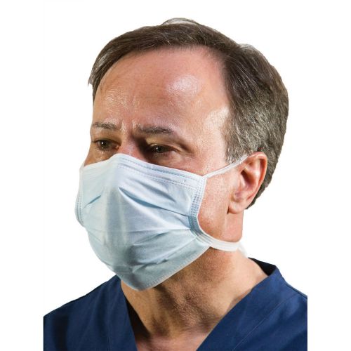 Disposable surgical face masks tie-on latex free blue 300 pk for sale