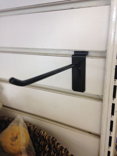 6&#034; slatwall display metal hook black -set of 15 pcs for sale