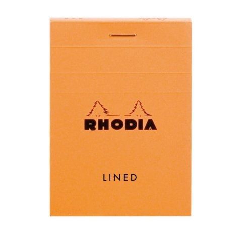 Rhodia Classic Orange Notepad 2.9&#034;X 4.1&#034; Lined