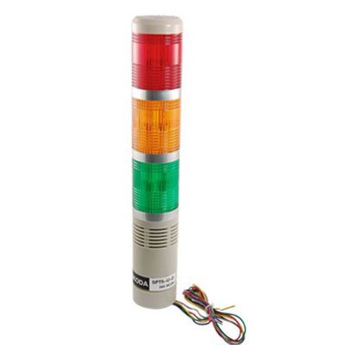 uxcell AC/DC 24V Red Green Yellow LED Lamp Industrial Tower Signal Light
