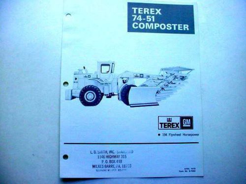 4 PiecesTerex  33C Wheel Loader, 74-51 Composter &amp; More