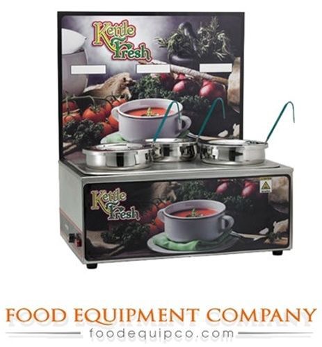 Winco ESM-34KF Soup Merchandiser, &#034;Kettle Fresh&#034;, triple 4 qt. insets