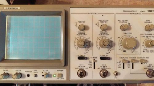 Leader1020 20MHz Dual Trace 2-Channel Oscilloscope, tested good working