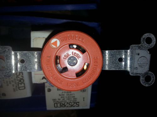 Hubbell - 15 AMP Single Orange Receptacle - Twist Lock (not in box)