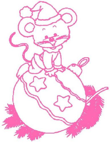 30 Custom Pink Christmas Mouse Personalized Address Labels