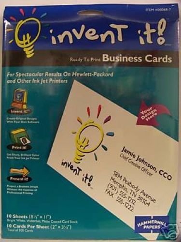 Hammermill Invent It Blank Business Cards