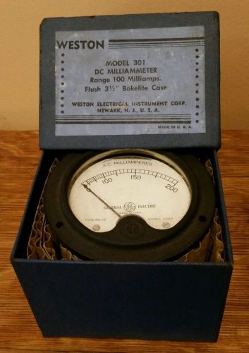 Vintage Weston Electric Instrument Model 301 DC Milliammeter 100 Milliamps