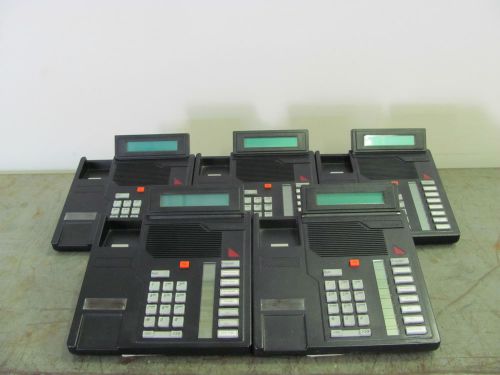 Northern telecom meridian m2008 w/ display black  - lot of 5 -  base only- parts for sale