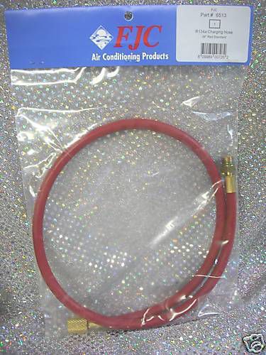 FJC Products Refrigerant Charging Hose 36&#034; RED R134a