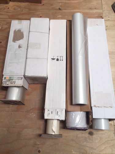 LOT OF 6 Commercial Laminator Rolls with 3&#034; Core - 2 Rolls 24&#034; and 3 Rolls 38&#034;