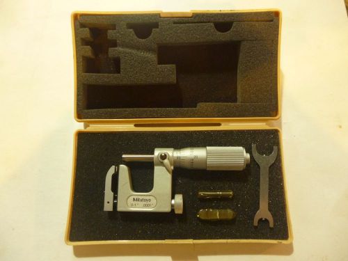 Mitutoyo 0-1&#034; multi anvil micrometer no. 117-107 with case &amp; accessories for sale