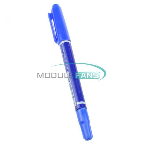 2PCS BLUE CCL Anti-etching PCB circuit board Ink Marker Double Pen For DIY PCB