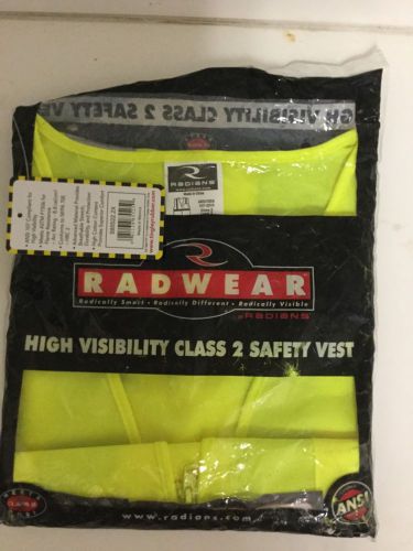 LOT Of 2 CLASS 2 ANSI APPROVED HIGH VISIBILITY SAFETY VEST RADIANS XL