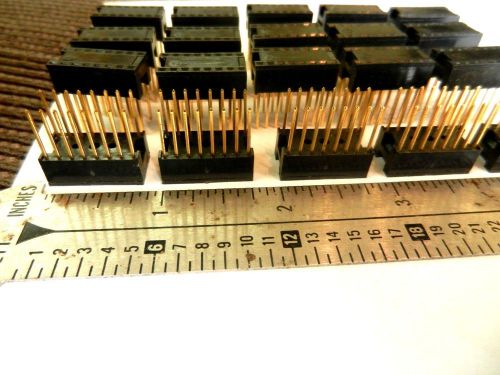 Lot of 100 / 16 pin ic socket gold plated wire wrap for sale