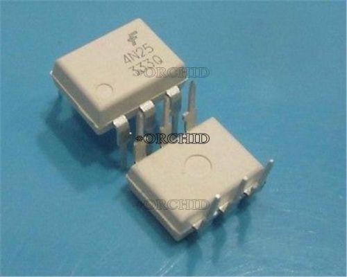 10pcs 4n25 6pin optoisolators transistor dip new good quality #7491593