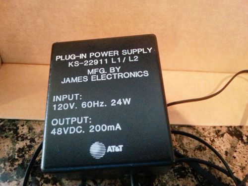AT&amp;T James Electronics KS-22911 L1/L2 Plug-In Power Supply