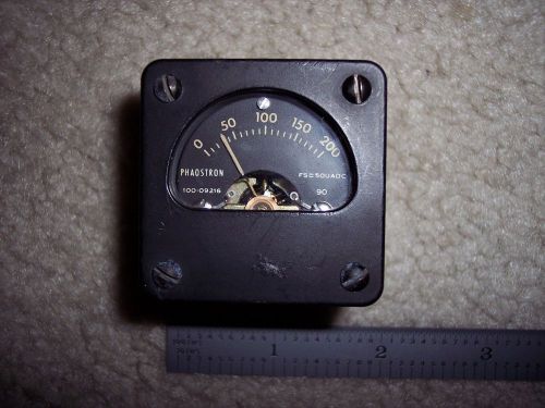 Vintage Phaostron Meter Gauge FS=50UADC steampunk rat rod electric victorian