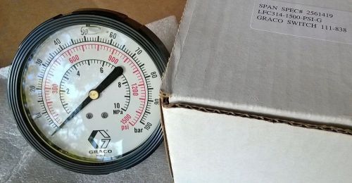 New graco liquid filled switch gauge 0-1500 psi 100 bar 111-838 2561419 03-3116 for sale