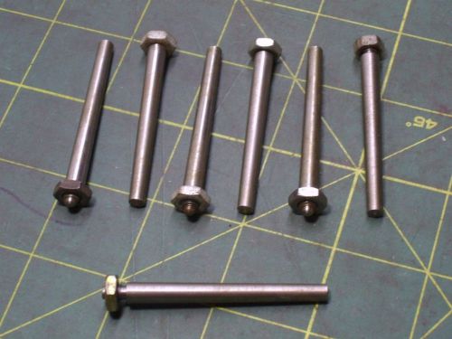 (7) THREADED TAPER DOWEL PINS #3 X 2&#034; LARGE END DIA 0.217 10-32 THRDS#52226