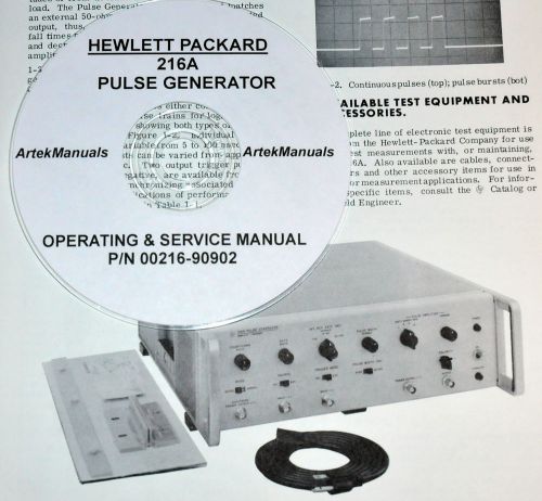 HP  Hewlett Packard 216A Pulse Generator Operating  &amp; Service Manual