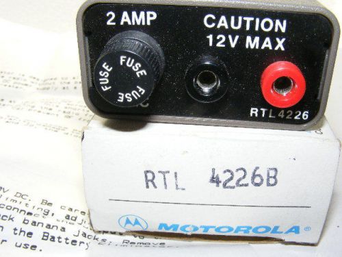 Motorola RTL4226  BATTERY ELIMINATOR DUMMY TEST SERVICE  HT600, P200 ,MT1000