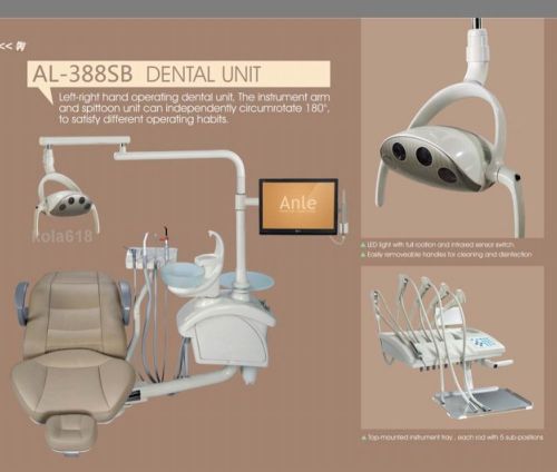 Computer Controlled Dental Unit Chair FDA CE Approved AL-388SB  Soft Leather kol