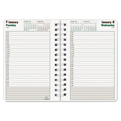 Blueline Duraglobe Daily Planner Ruled For 30-Minute Appointments 8x5 Black 2016