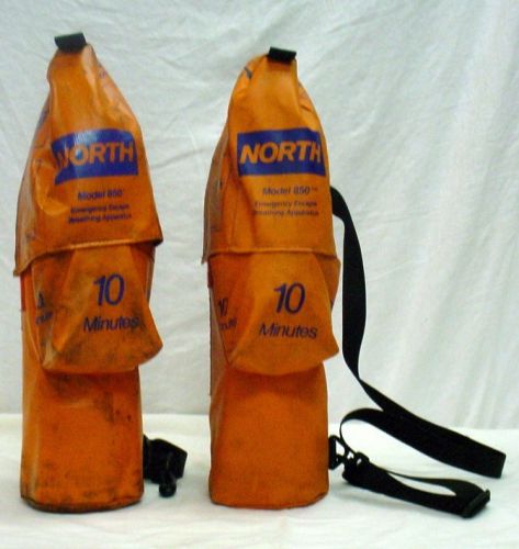 North model 850 10 minute emergency escape oxygen breathing apparatus and hood for sale