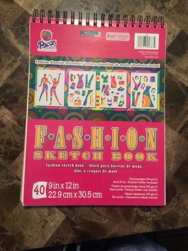 Pacon Fashion Design Sketch Book, 9&#034;X12&#034;, 40 Sheets