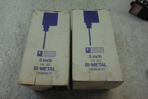 Weksler 3&#034; dail size 3a02 bi-metal thermometer  lot of 2  (  new ) for sale