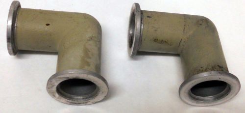 Two klein kf-25 flange 90 degree elbow vacuum fittings fitting for sale