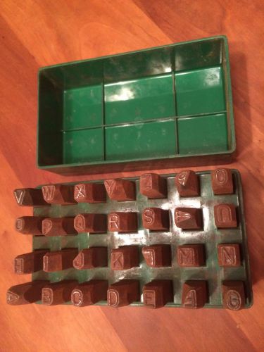 Vintage 1/4&#034; Stamp Punch Set Alphabet Machinist Tool Crisp