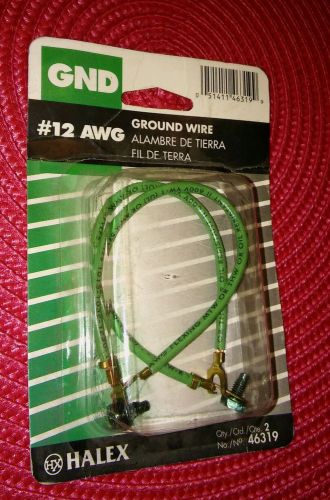 New 12 awg flexible ground lead wire green grounding pigtail pack of (2) #46319 for sale