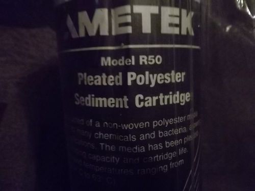 AMETEK Pleated Polyester Filter Cartridge Model R50 9 3/4&#034; X 2 5/8&#034; 50 Microns