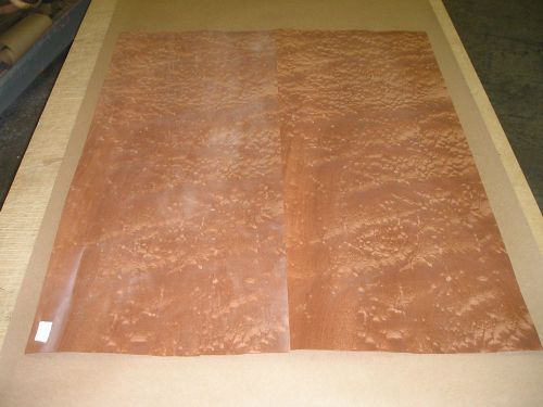 Sapele Pommele Wood Veneer. 15.5 x 36.5, 2 Sheets.