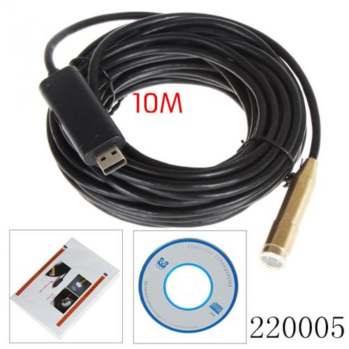 24 bits LED Snake Pipe Camera USB Waterproof Borescope Endoscope Car Inspection