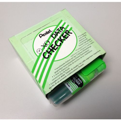 Pentel SL25 XO Data Checker Bulk Pack (12pcs) - Light Green Ink