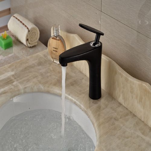 Black Painting Baked Basin Faucet Sink Mixer Tap Single Handle Bathroom Faucet