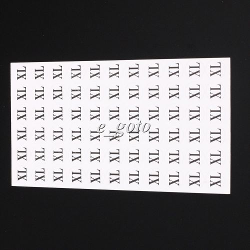 10 sheets 660pcs XL White round sticker affixed code size sticker Clothing Label