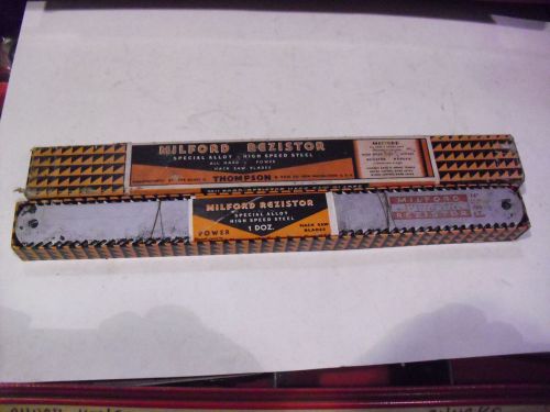 TWELVE !!! Milford 14&#034; x 1-1/4&#034; x .065  x  4 TPI HSS  Hacksaw Blades Made In USA