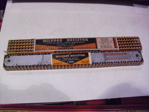 TWELVE !!! Milford 14&#034; x 1-1/4&#034; x .065  x  4 TPI HSS  Hacksaw Blades Made In USA