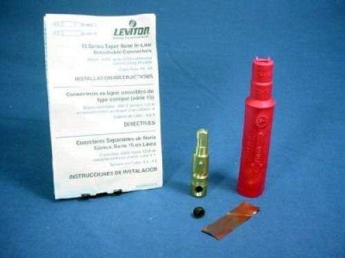 Leviton 15d21-r 15 series taper nose, male plug, contact &amp; insulator, cam-type, for sale