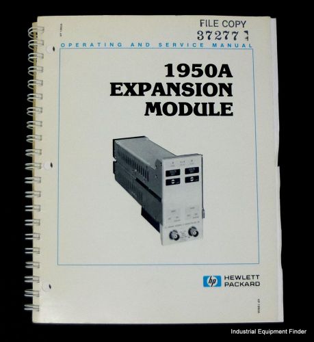 HP 1950A Expansion Module Operating &amp; Service Manual