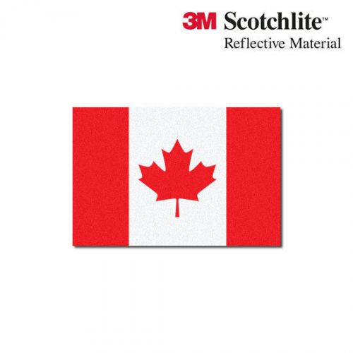 REFLECTIVE FIREFIGHTER HELMET FLAGS FIRE HELMET STICKER - Canadian Flag