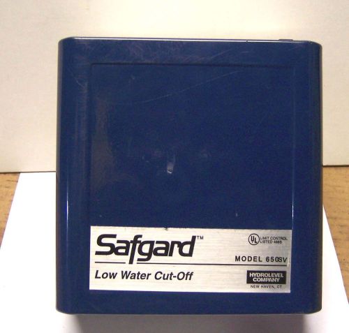 Safgard Low Water Cut-of cut of model 650SV Hydrolevel Company New Old Stock