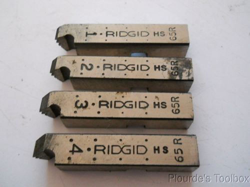 Used Ridgid 65R Pipe Threader Dies, 1&#034;-2&#034; NPT, High-Speed RH